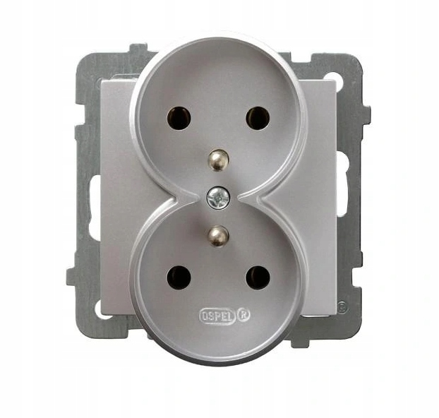 

Ospel As Gniazdo podwójne z/u GP-2GRZ/m/18 srebro