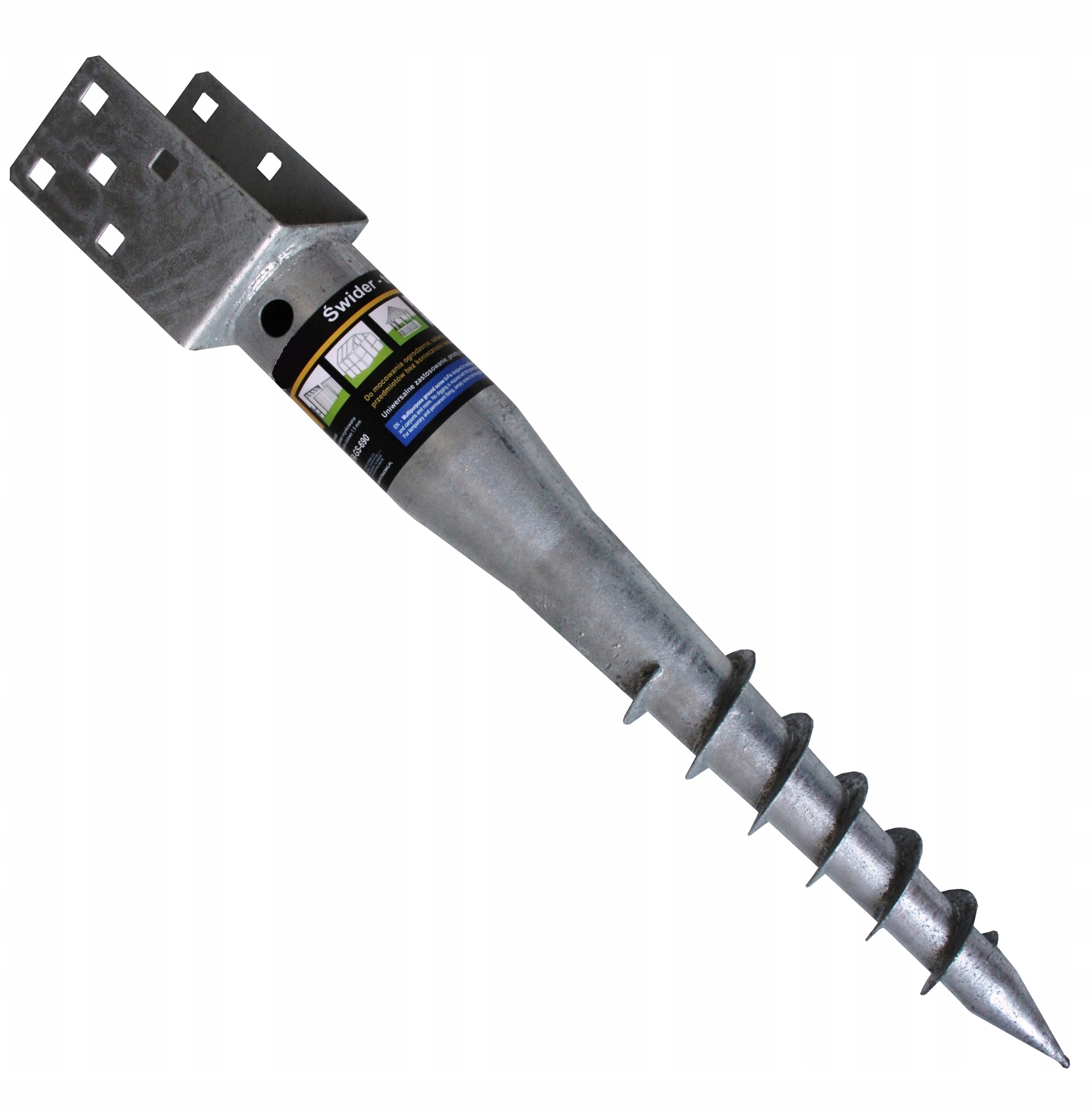 Kotvící Kolík Šroubovací Základna Sloupku Do Země Zemní Pouzdro Upevnění 70X685