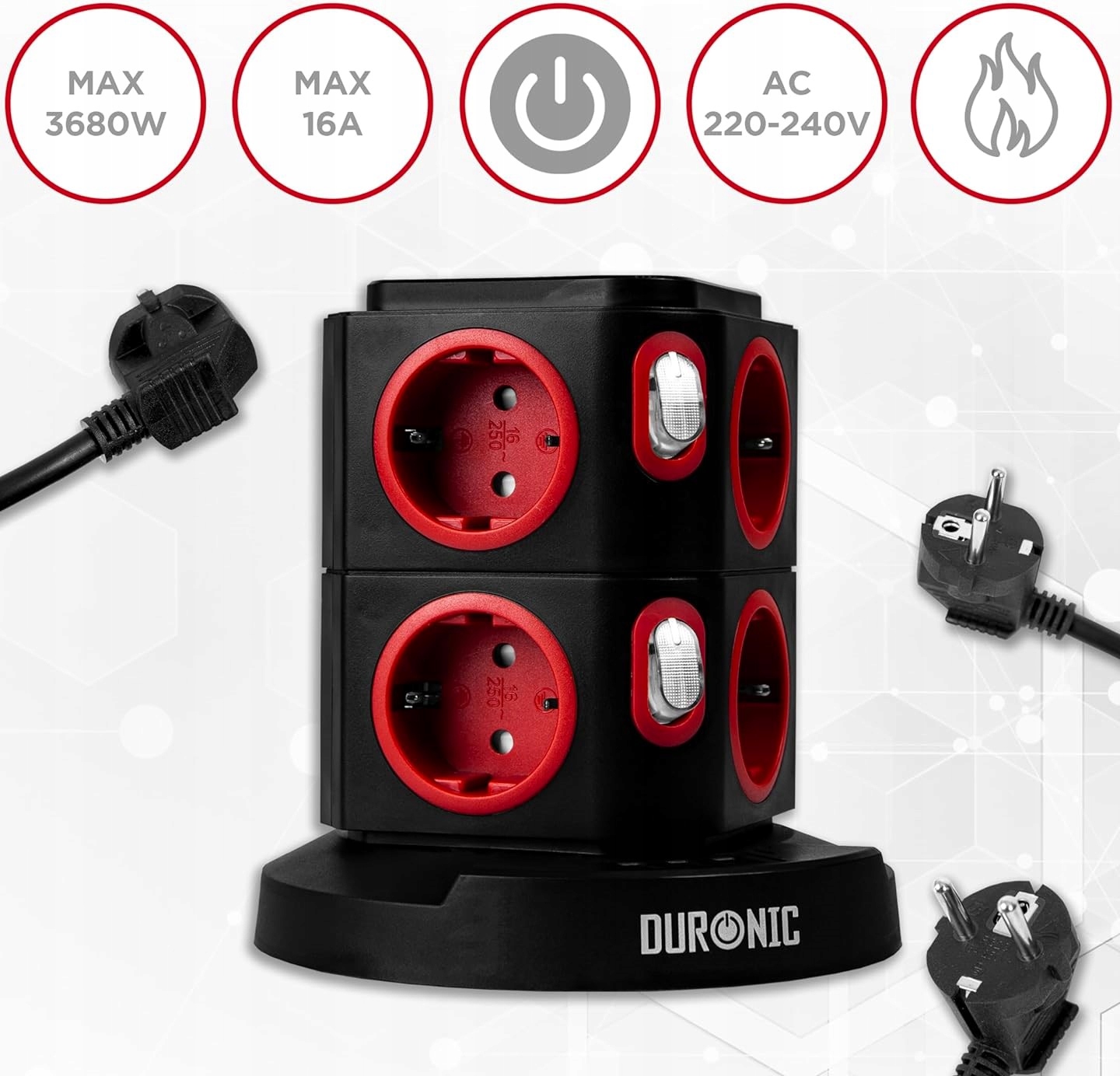 LISTWA ANTYPRZEPIĘCIOWA 11w1 8 GNIAZDEK 3 USB + SZYBKA ŁADOWARKA INDUKCYJNA EAN (GTIN) 5056311904273