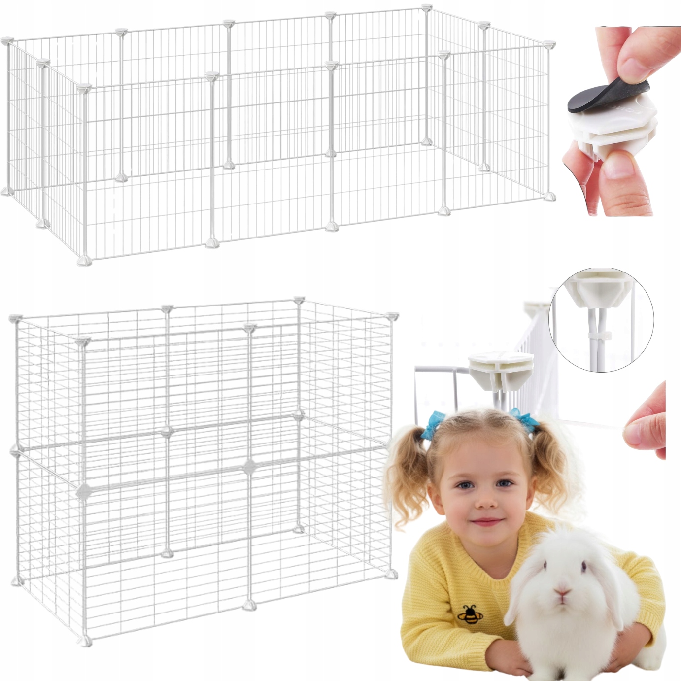 Levně Klec Kotec Oplocení pro malá zvířata Výběh Síť Ohrada