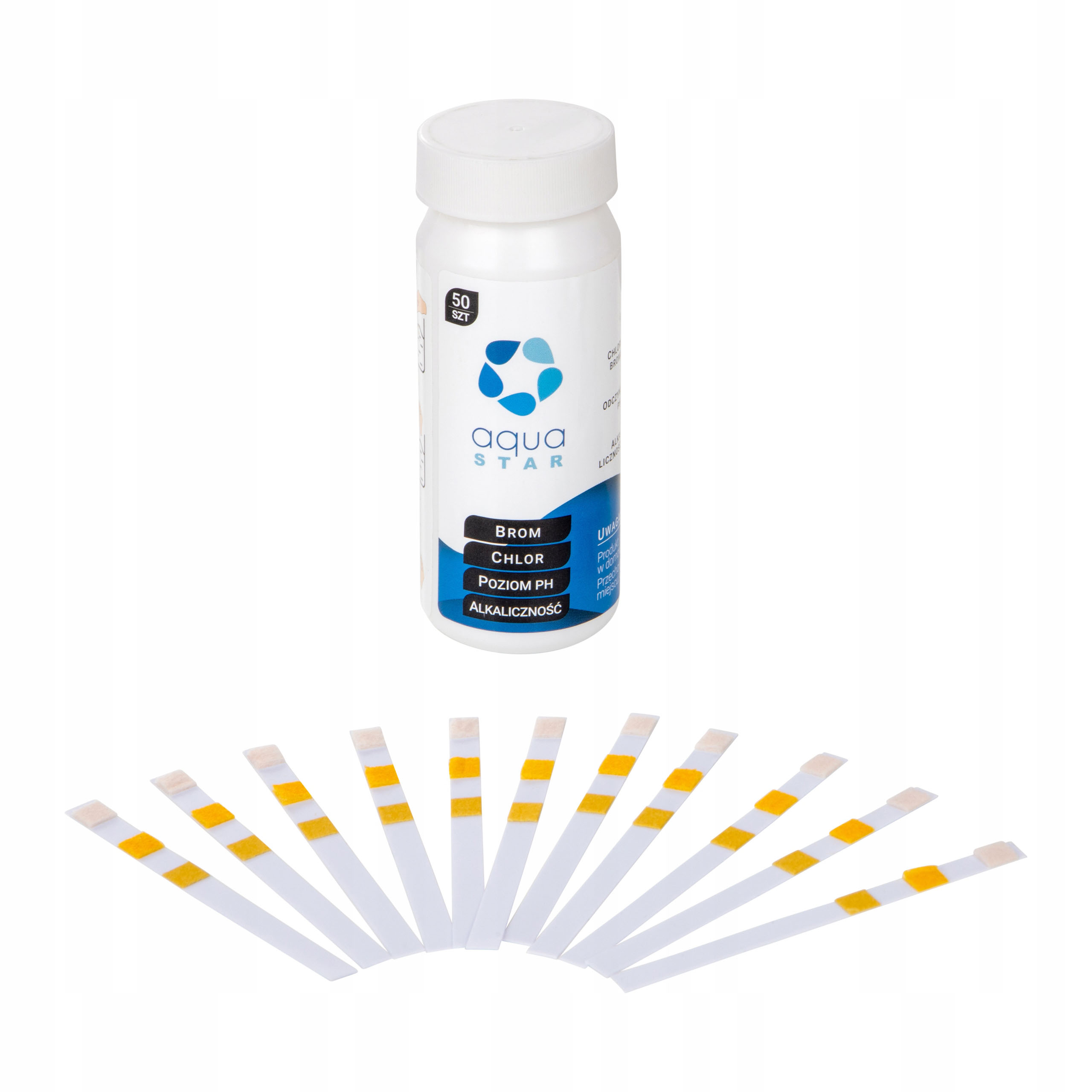 Tester Paskowy Paski Pomiar pH Wody Chlor Alkaliczność Jacuzzi Basen 1924BL