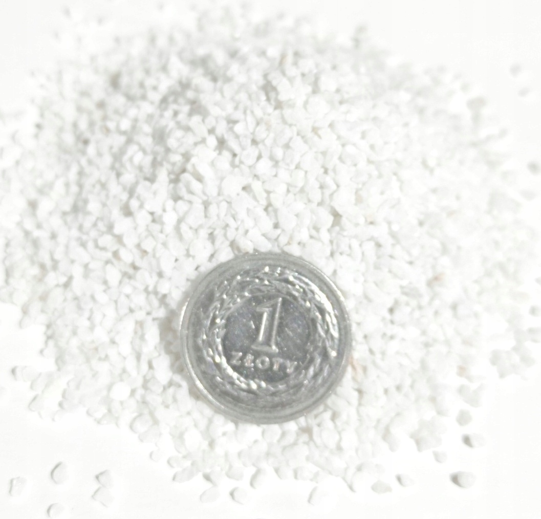 Kamenný koberec sněhově bílý písek bílý 1-2 mm Thassos 24 kg