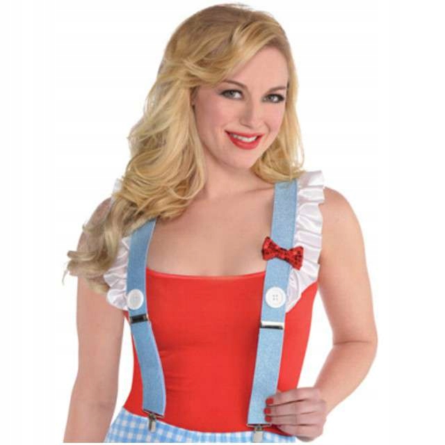 

Szelki niebieskie Oktoberfest bawarskie Falbanka