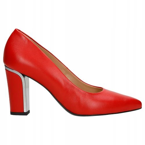 

Buty Wojas Czółenka damskie skóra czerwone r. 37,5