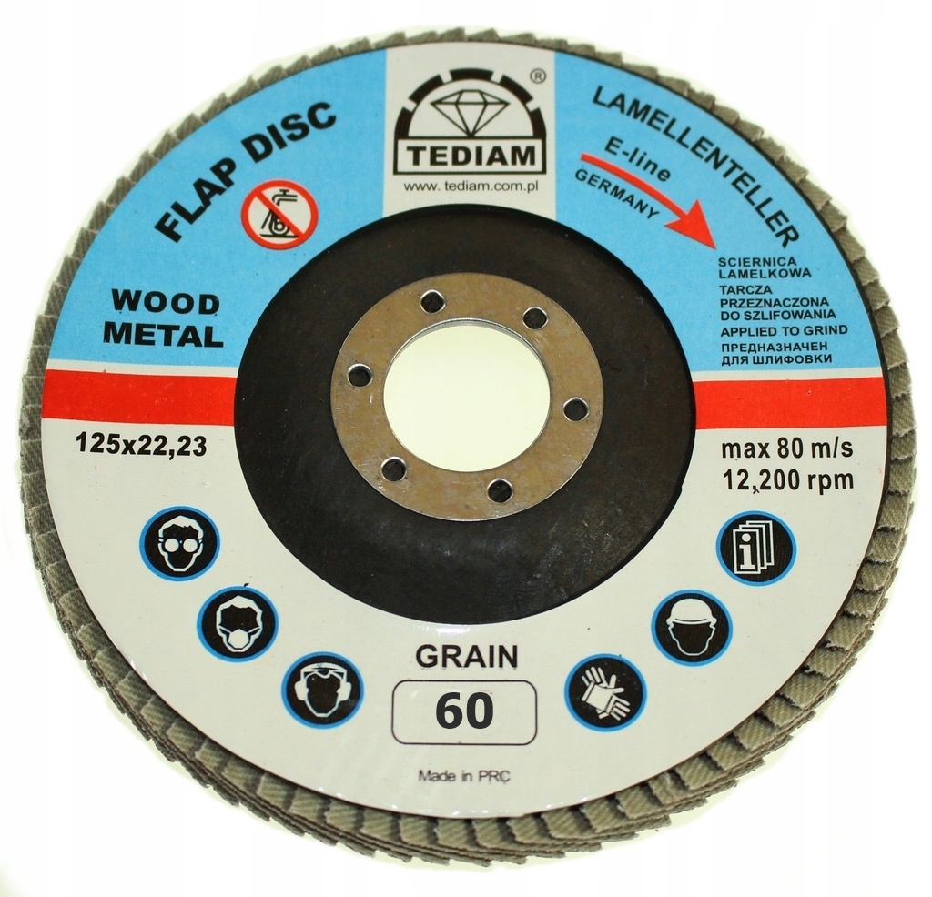 TARCZA LISTKOWA LAMELKA 125X22,2 TEDIAM