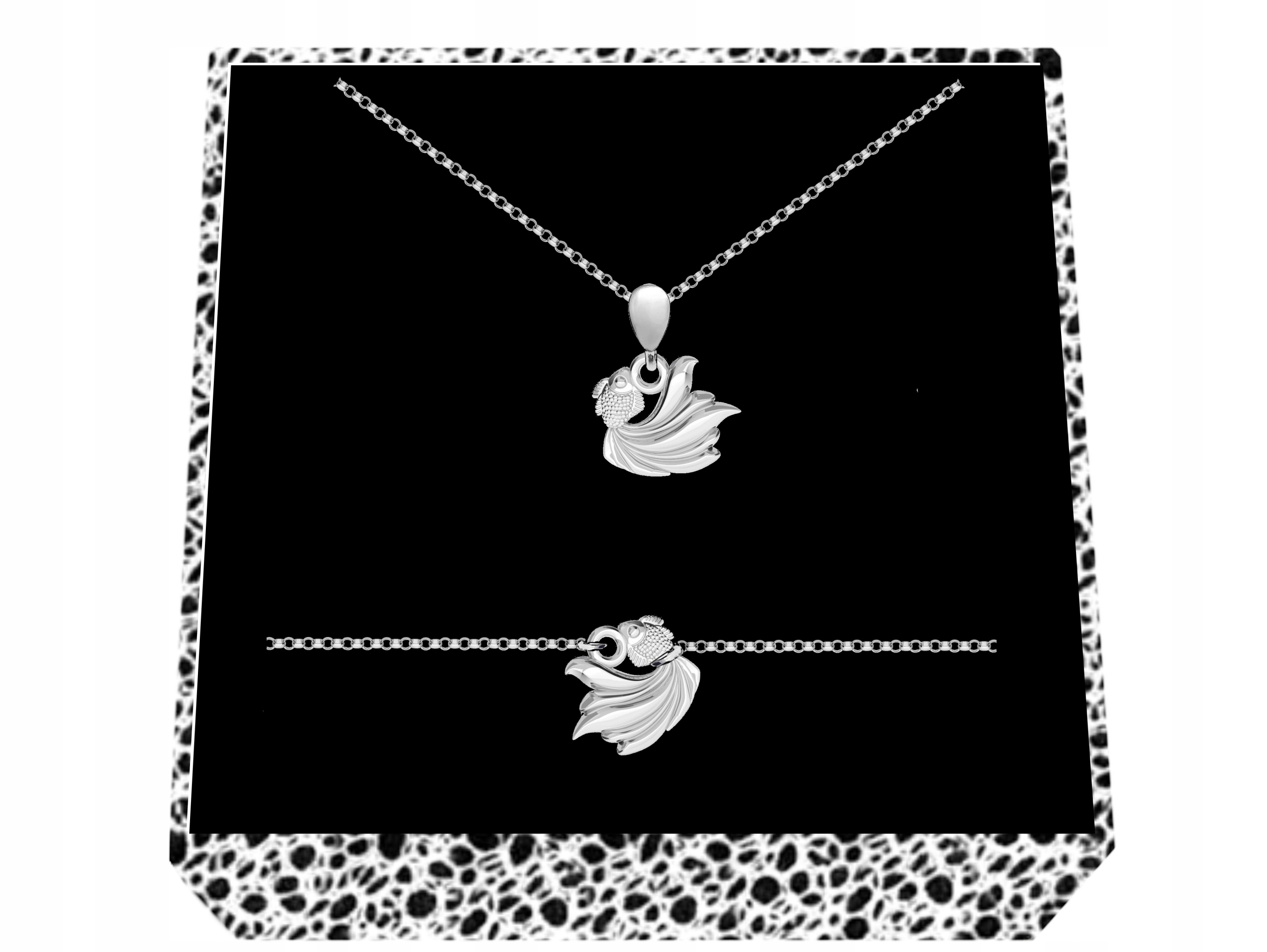 Sada stříbrných šperků Zlatá rybka Splnění snů Stříbro ryzost 925