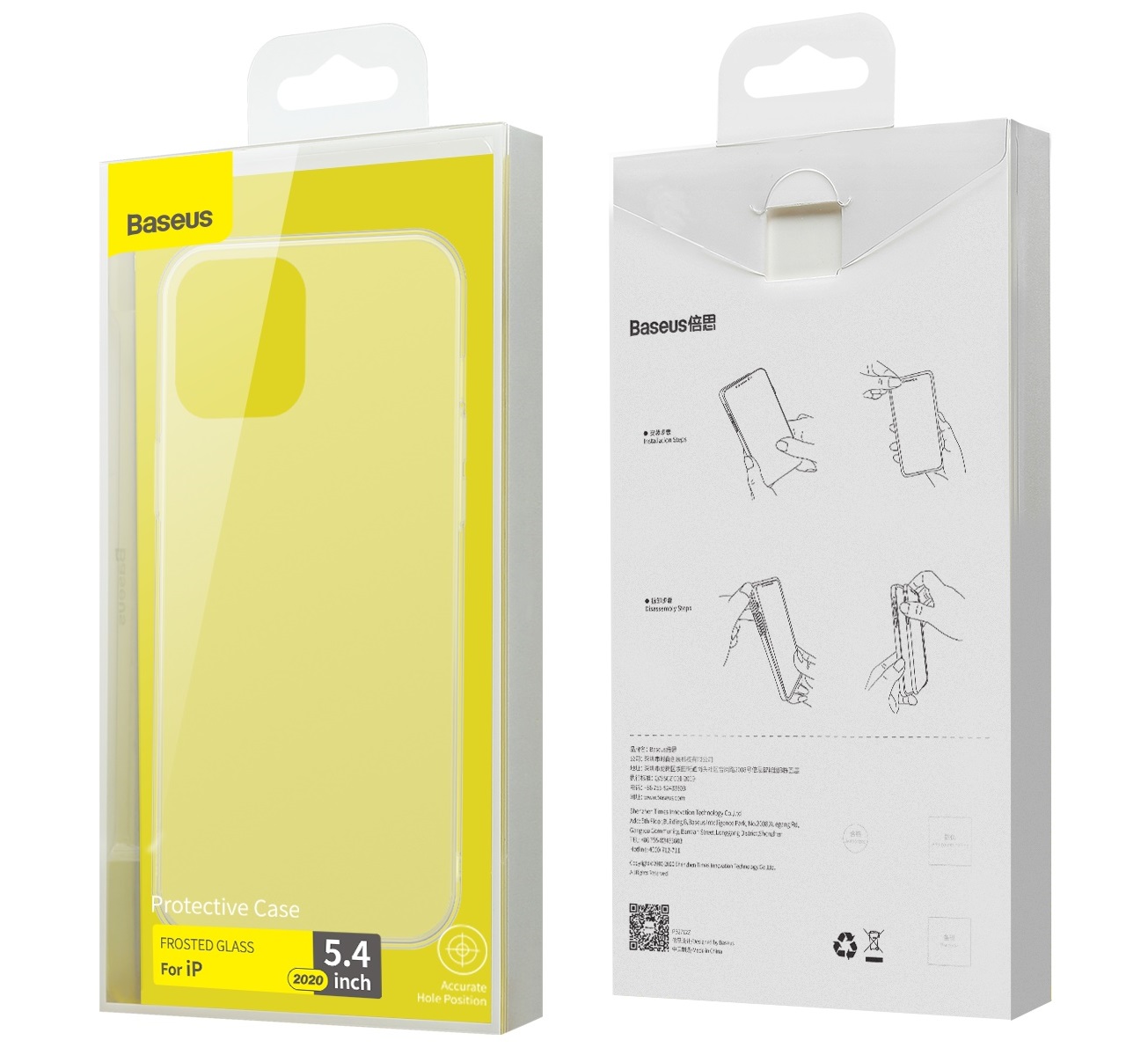 

Baseus Frosted Glass Case etui do iPhone 12 mini