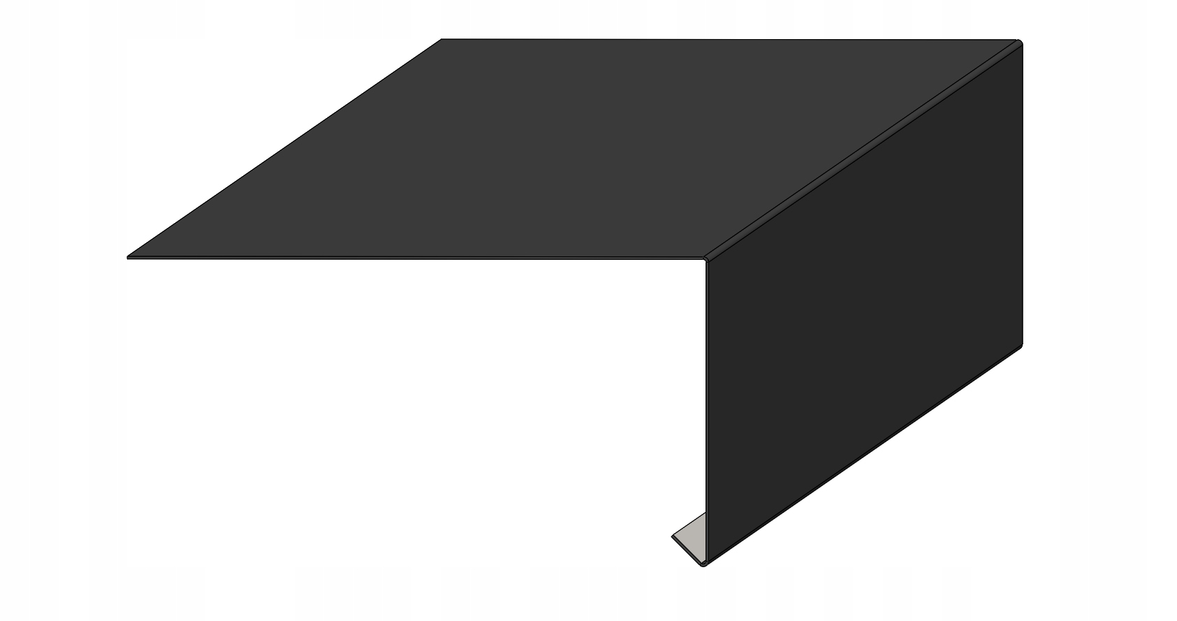 Pas nadrynnowy dach płaski 90 stopni - 1mb