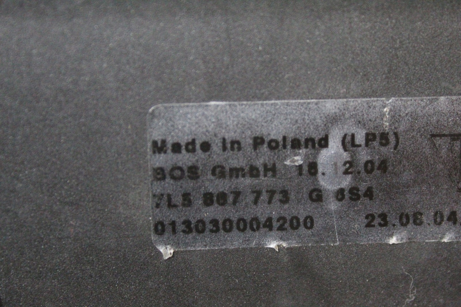ролета багажника PORSCHE Cayenne и 7L5867773