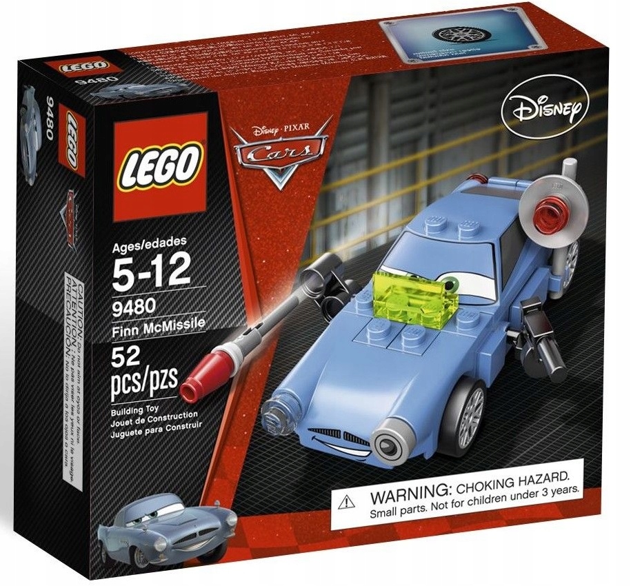 Lego 9480 Finn McMissile Sean Auta Cars 2 unikat z roku 2012