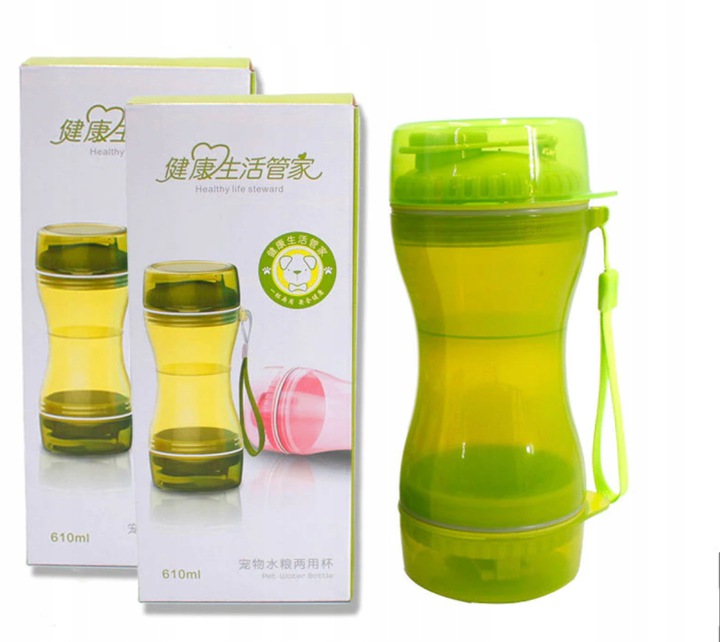 

3w1 - Bidon i 2 miski turystyczne dla psa butelka