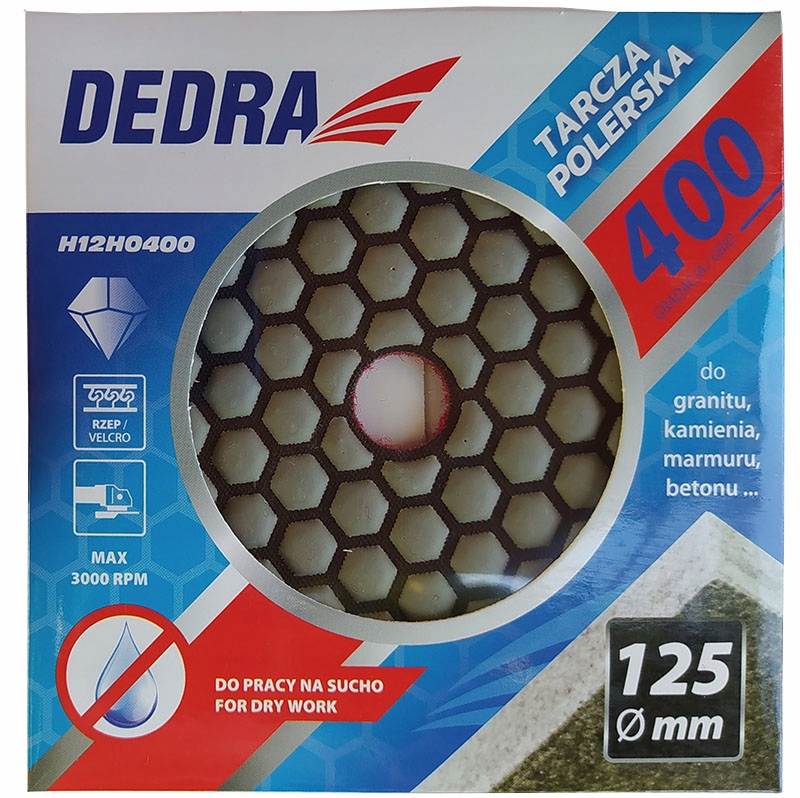 

Diamentowy dysk polerski na sucho 125mm gr.400