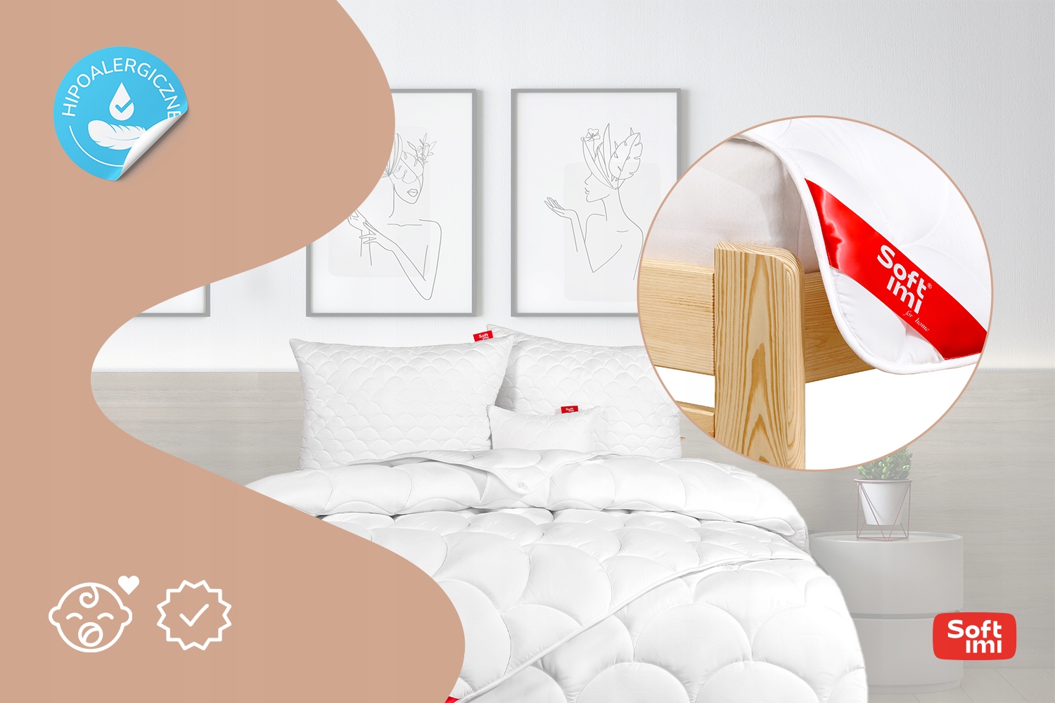 KOŁDRA ANTYALERGICZNA 200X200 LETNIA Z POLSKI Marka Softimi