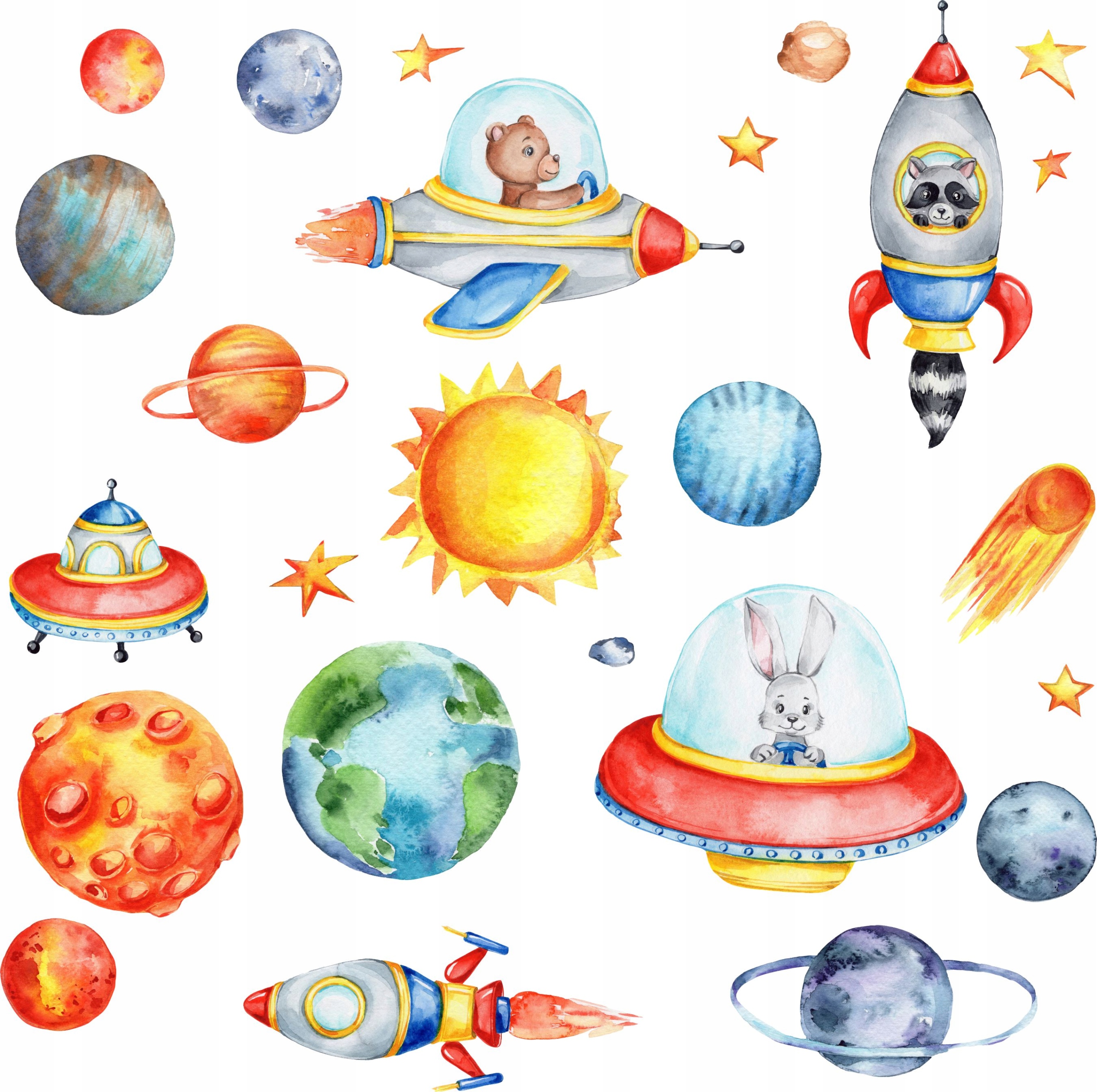 

naklejki dla dzieci na ścianę ścienne kosmos 120