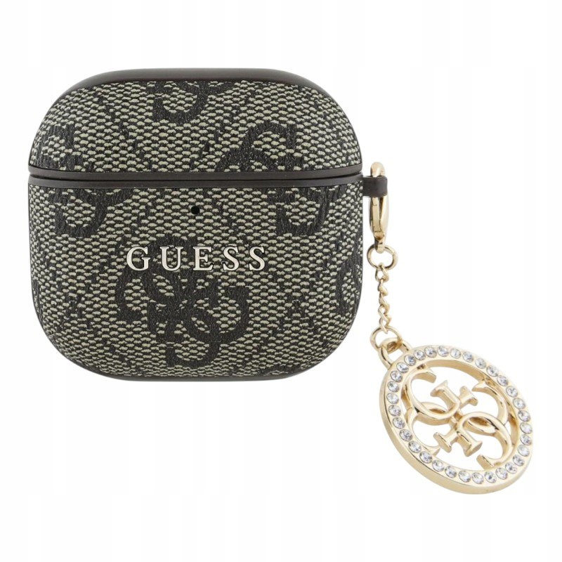 Guess 4G Strass Charm Etui AirPods 4 (brązowy)
