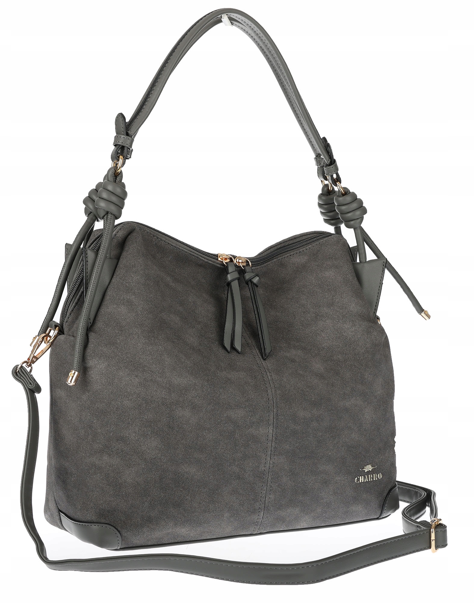 Dámská kabelka Charro Shopperka Prostorná velká A4 Módní taška CH3311 Šedá