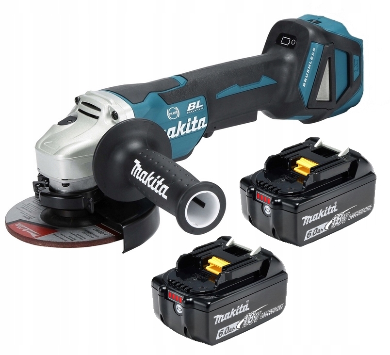 Makita Aku Szlifierka Kątowa Lxt 18V 125mm 2x6Ah BL1860 DGA517Z