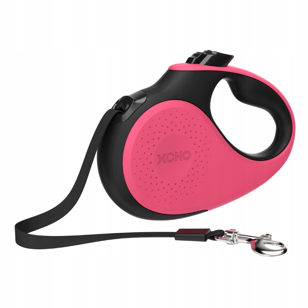 Levně Vodítko automatické Xcho páska 5 m (M) pro psa do 25 kg růžová