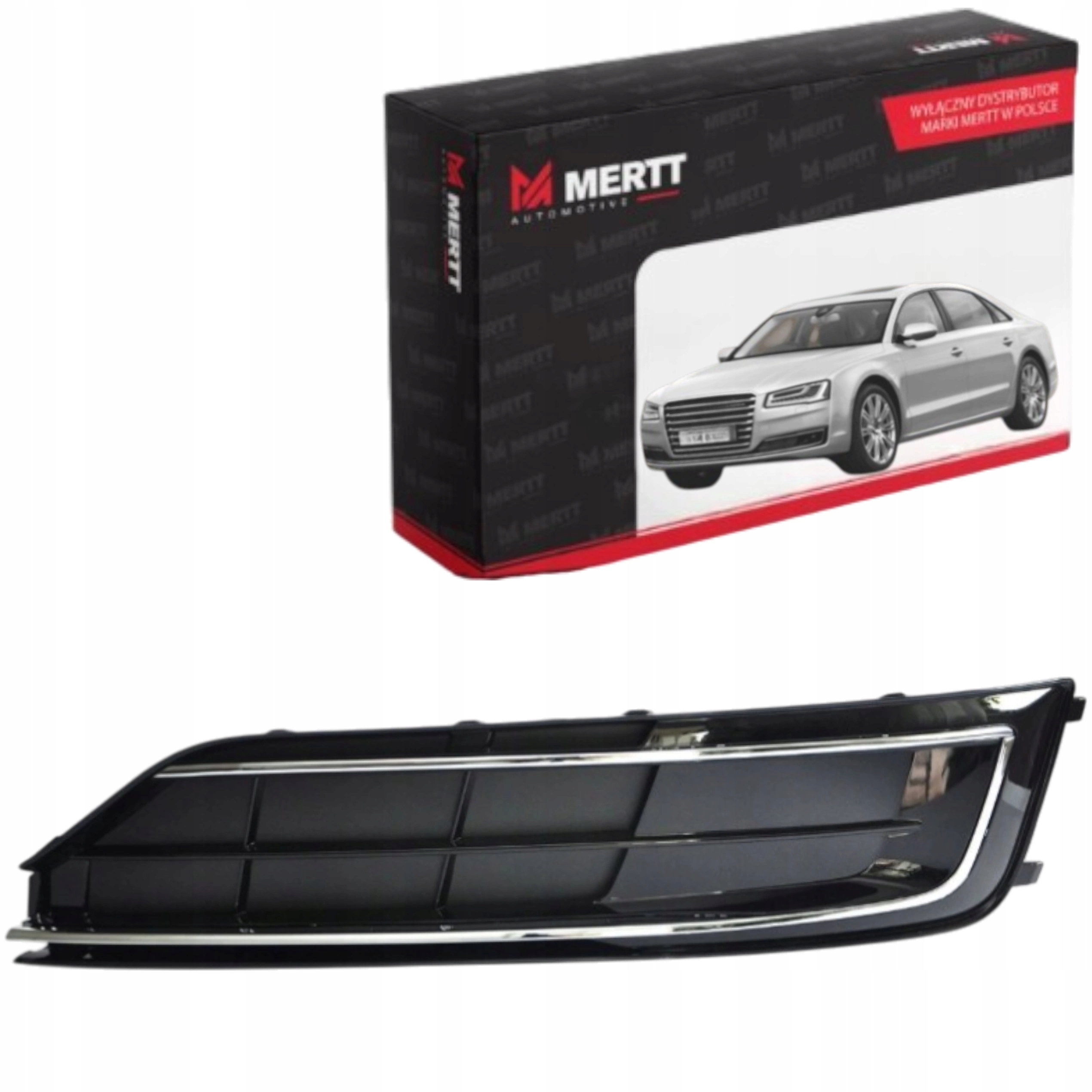 Kratka Atrapa přední krytka Levá Černá Audi A8 D4 2013-2018 LCI