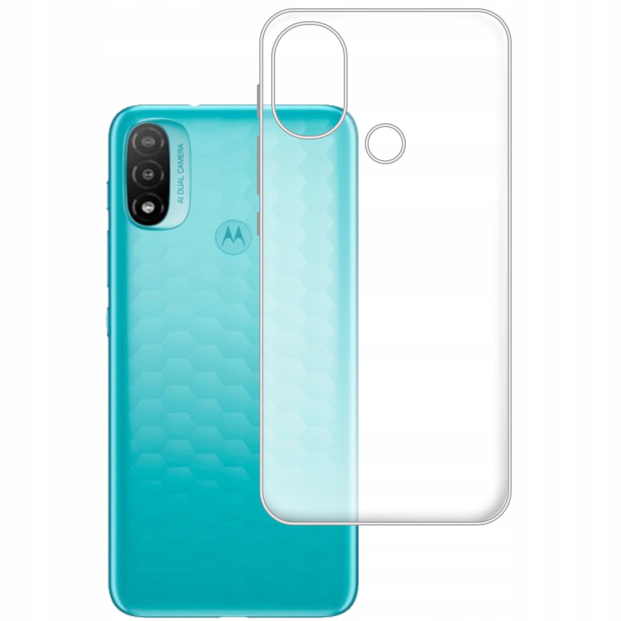 

Etui do Motorola Moto E20 gumowe Slim Clear View