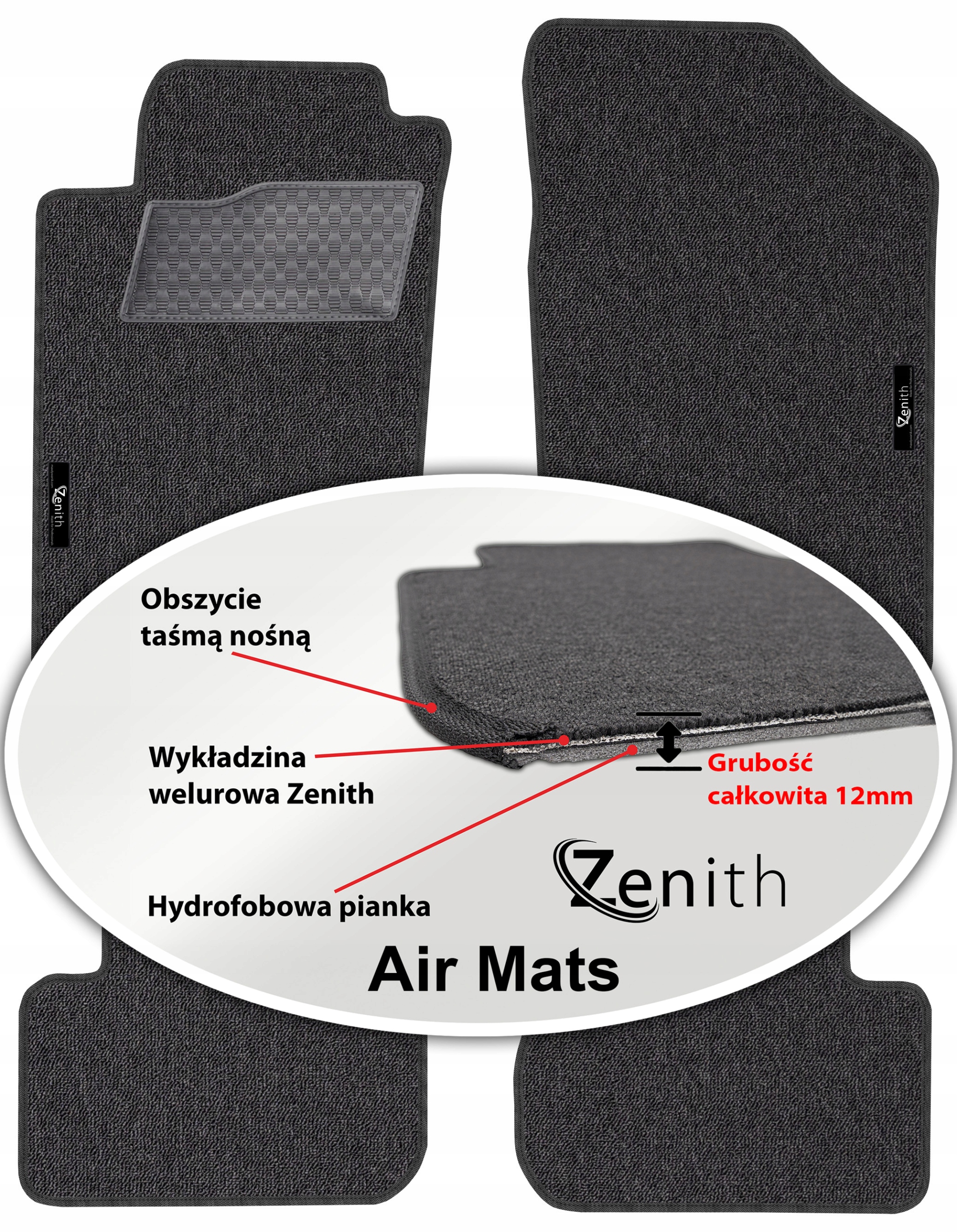 Peugeot 206 1998-2012 Velúrové koberčeky do auta Zenith Air Mats