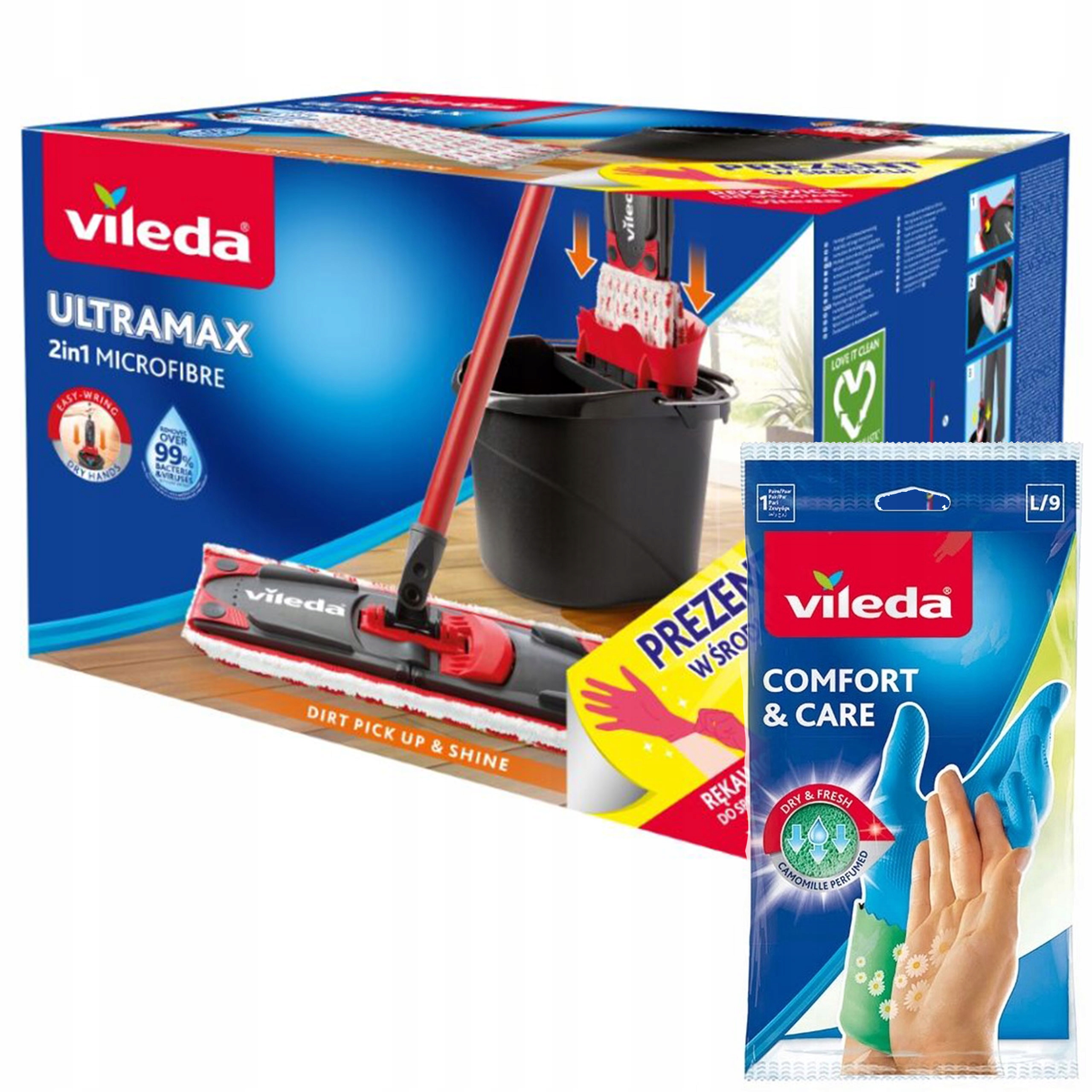 Levně Kbelík a plochý mop Vileda ultramax 2v1 Mop Plochý 35 cm