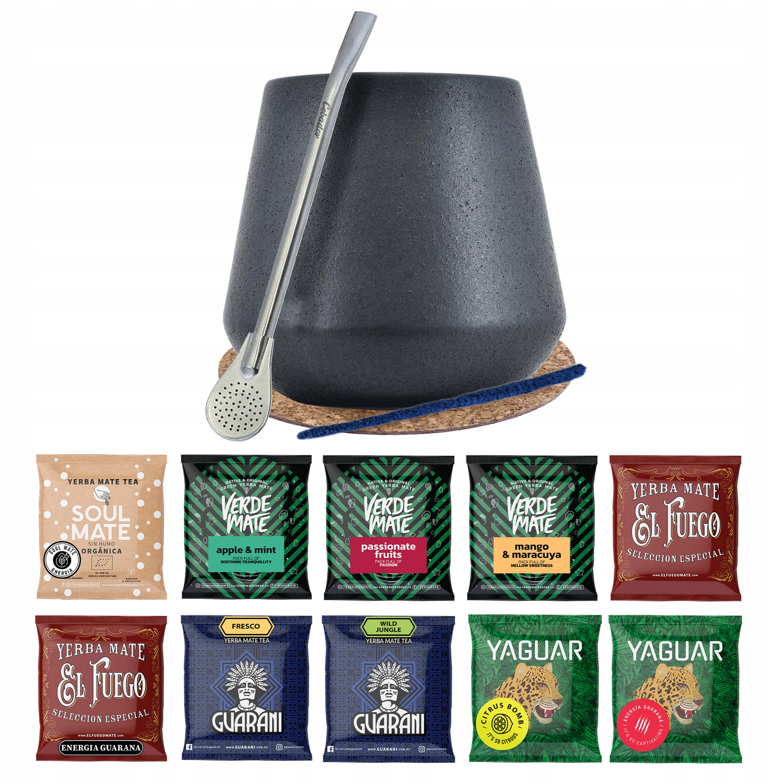 Levně Sada Yerba Mate 10x50g Tykev Bombilla 500g