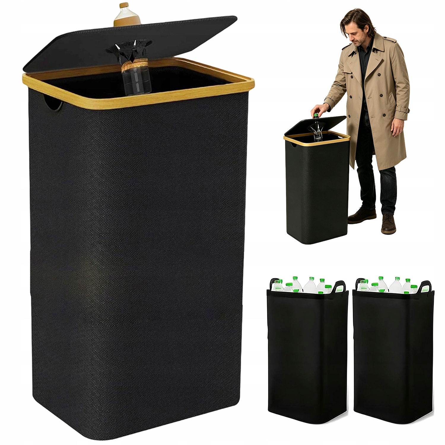 Velká Nádoba Na Recyklační Láhev O Objemu 100 L, Skládací S Sáčky