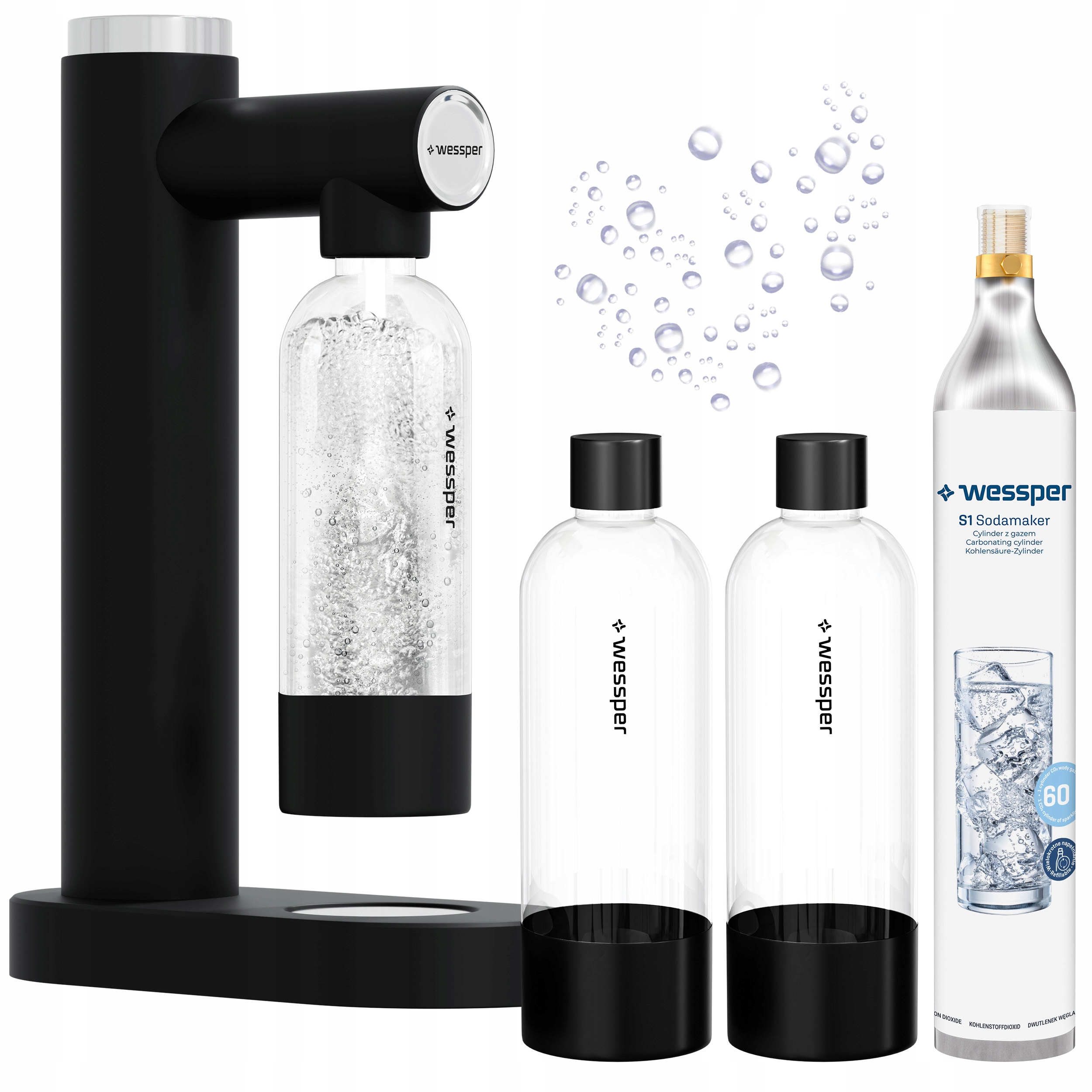 Výrobník Sody, Sifon Na Perlivou Vodu Láhev Na Vodu Bez Bpa Cylinder CO2 Náplň