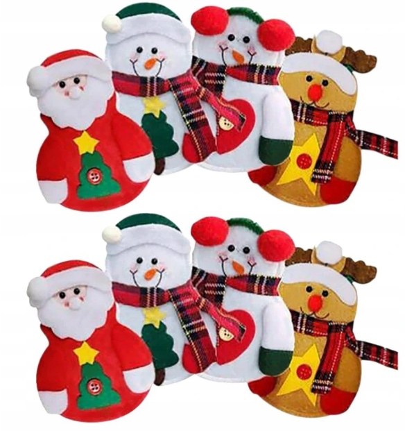 

Ozdoba Pokrowiec Kieszonki na sztućce Święta 8pak