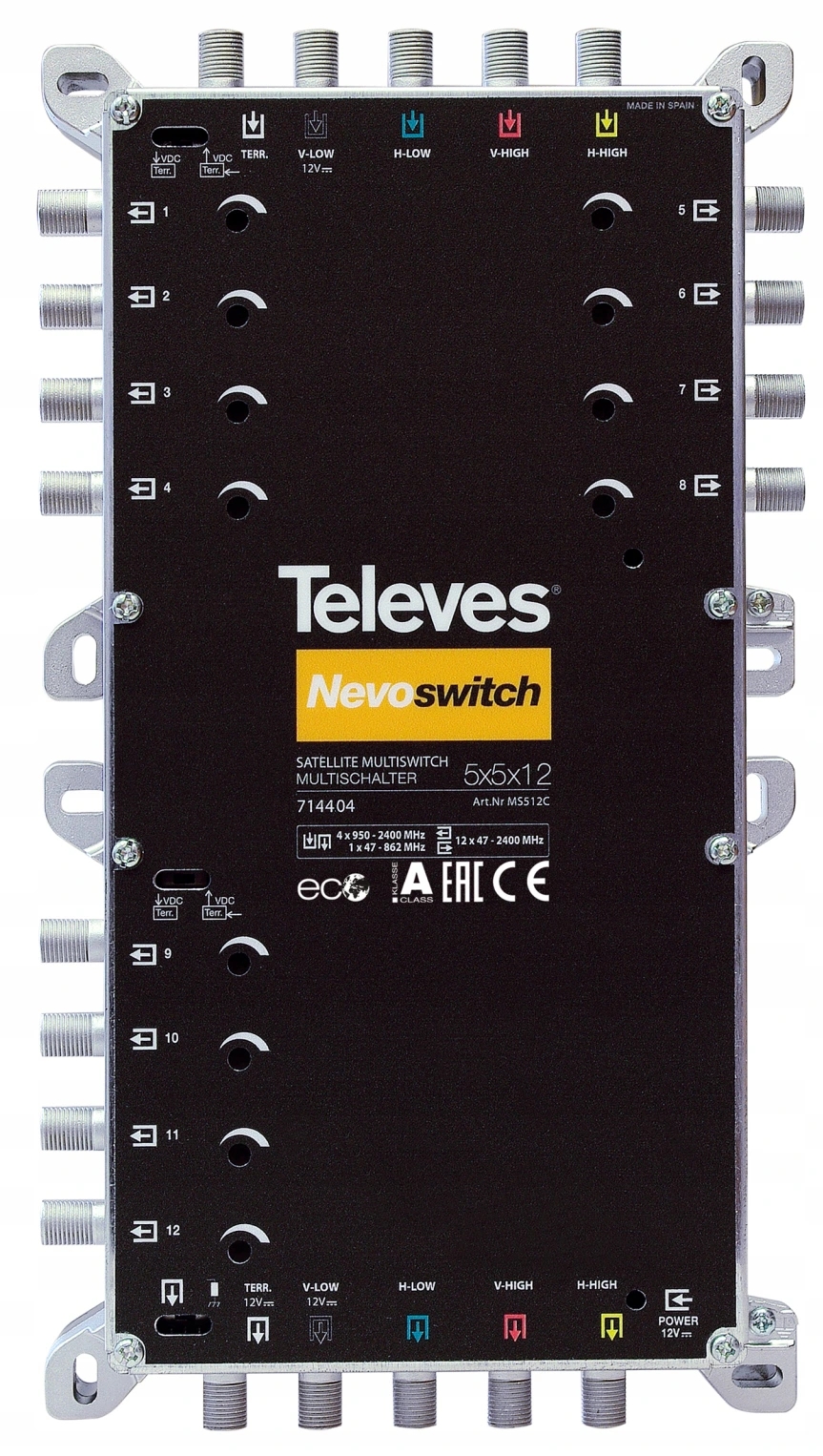 MultiSwitch 5/ 12 Televes NevoSwitch QUAD 714404 Marka Televes