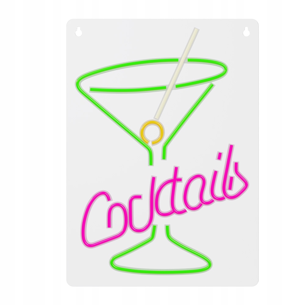 Neon Plexi Led Cocktails růžová zelená FPNE02X Forever Light