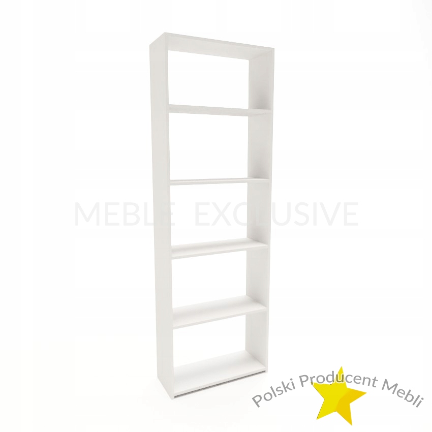 

Regał 60 Książki Segregatory Biała Płyta 18 mm