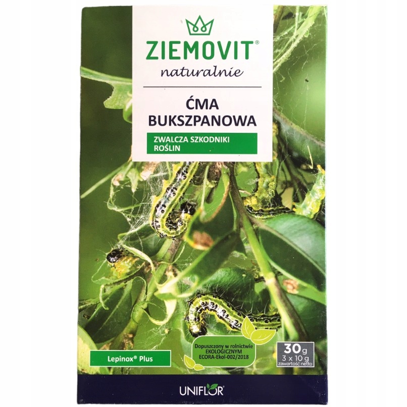 

Lepinox Plus na ćmę bukszpanową 3x10g Ziemovit