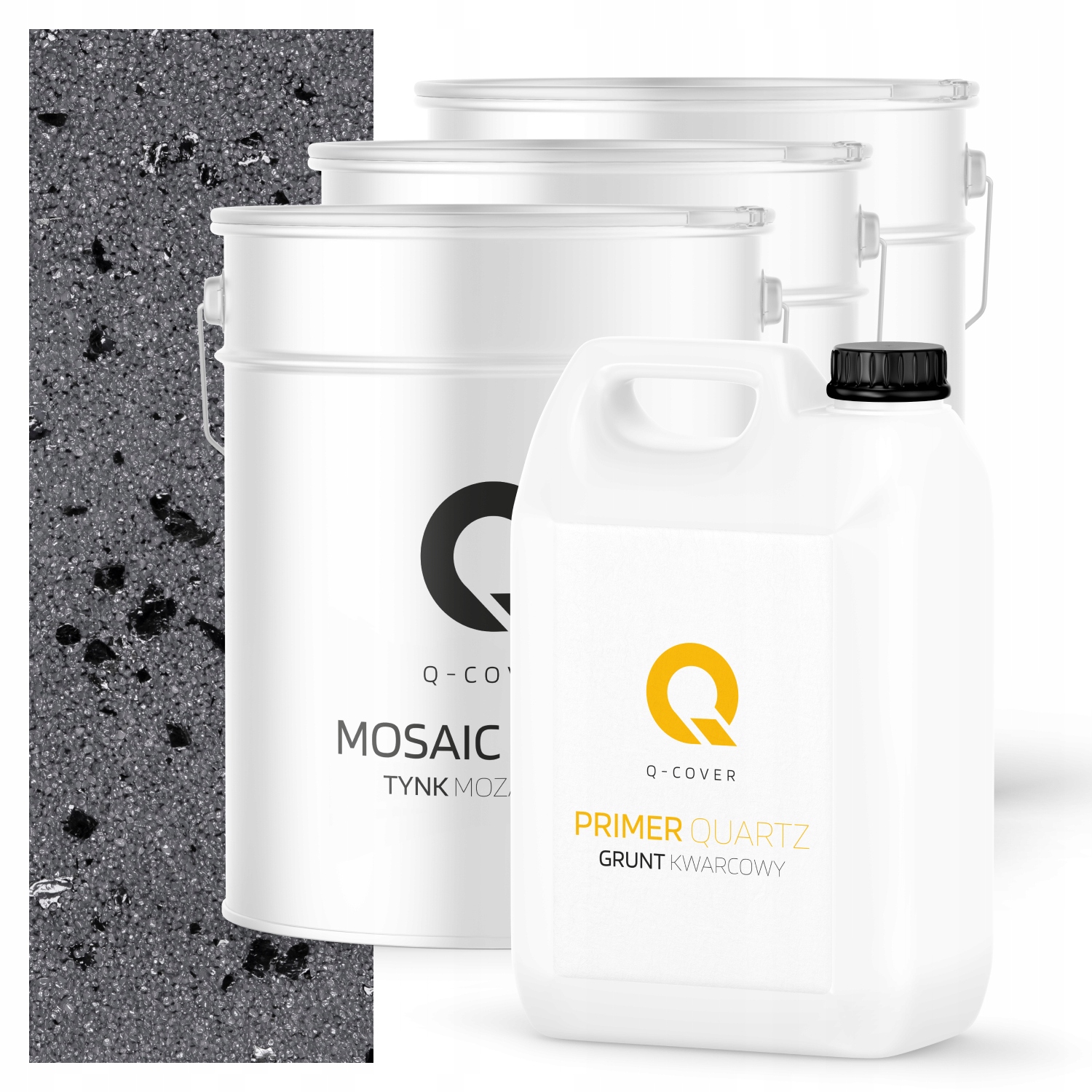 Mozaiková Omítka Šedá Tmavá S Černou Mikou M06 Vnější 3x 12,5 Kg Zemina