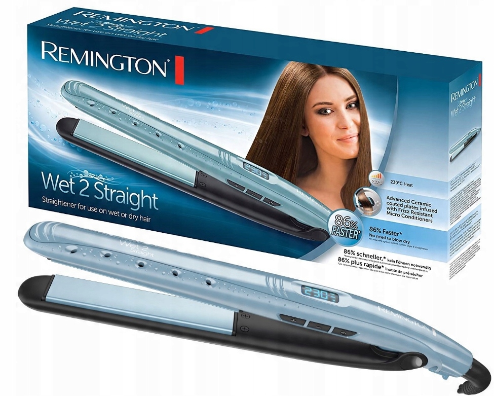 Prostownica Remington Ceramiczna Do Włosów Suchych I Mokrych Mocna Etui