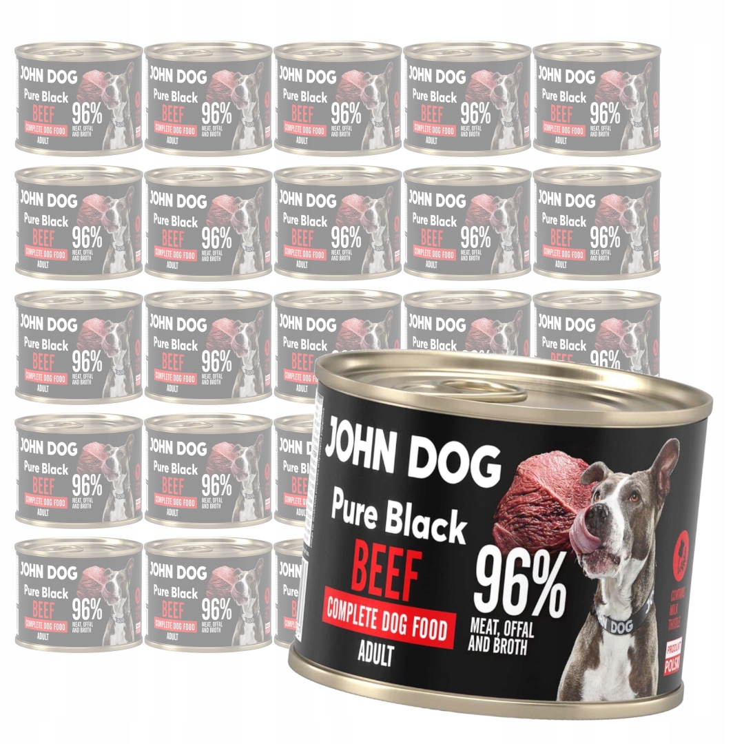 Levně John Dog Pure Black Beef Adult 24x200g Vlhké Krmivo pro psy s hovězím masem