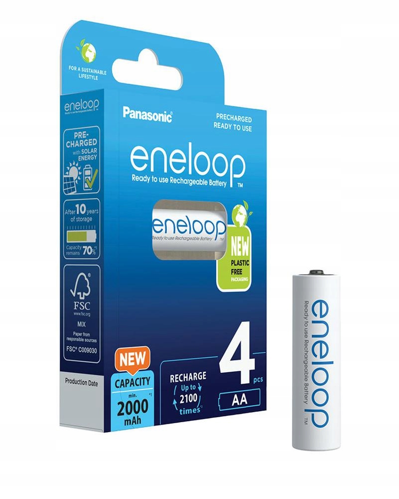 

Panasonic Eneloop R6 Aa 2000mAh B4 1,2V NiMH