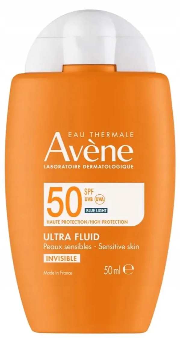 Avene Ultra Fluid Invisible Krem przeciwsłoneczny do twarzy Spf 50+, 50 ml