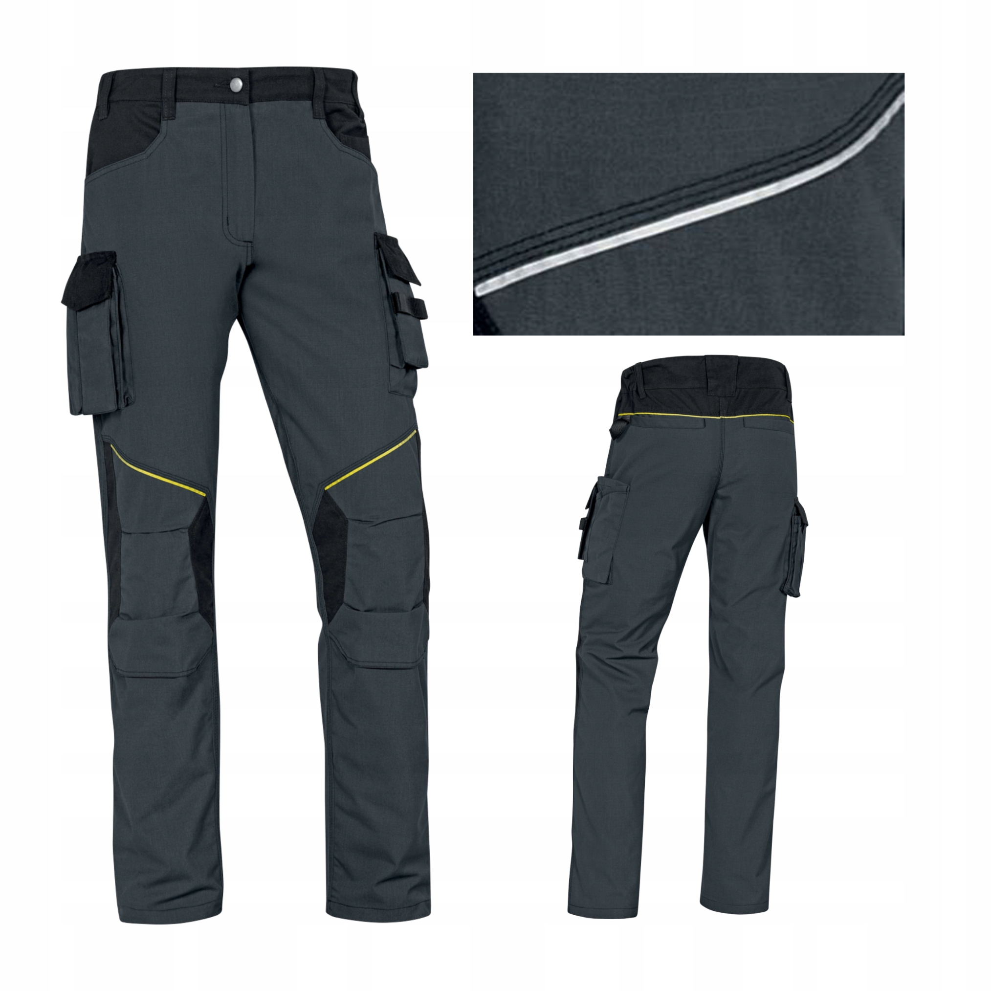 Spodnie Robocze Monterskie Bojówki Stretch Ripstop Mocne Bhp S