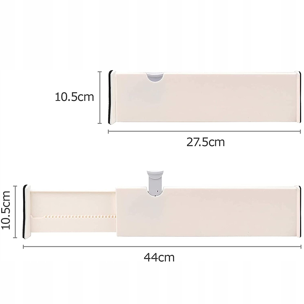 ORGANIZER DO SZUFLADY PRZEGRÓD REGULOWANE PRZEGRÓDKI DO KUCHNI 4 SZT BIAŁY Kolor biały