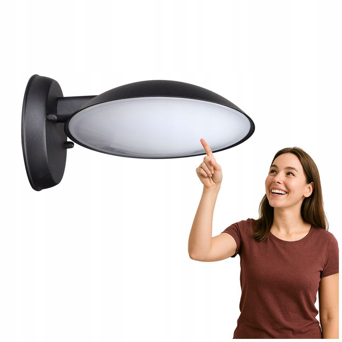 Moderní venkovní nástěnné svítidlo Piombino, černá Led Italux