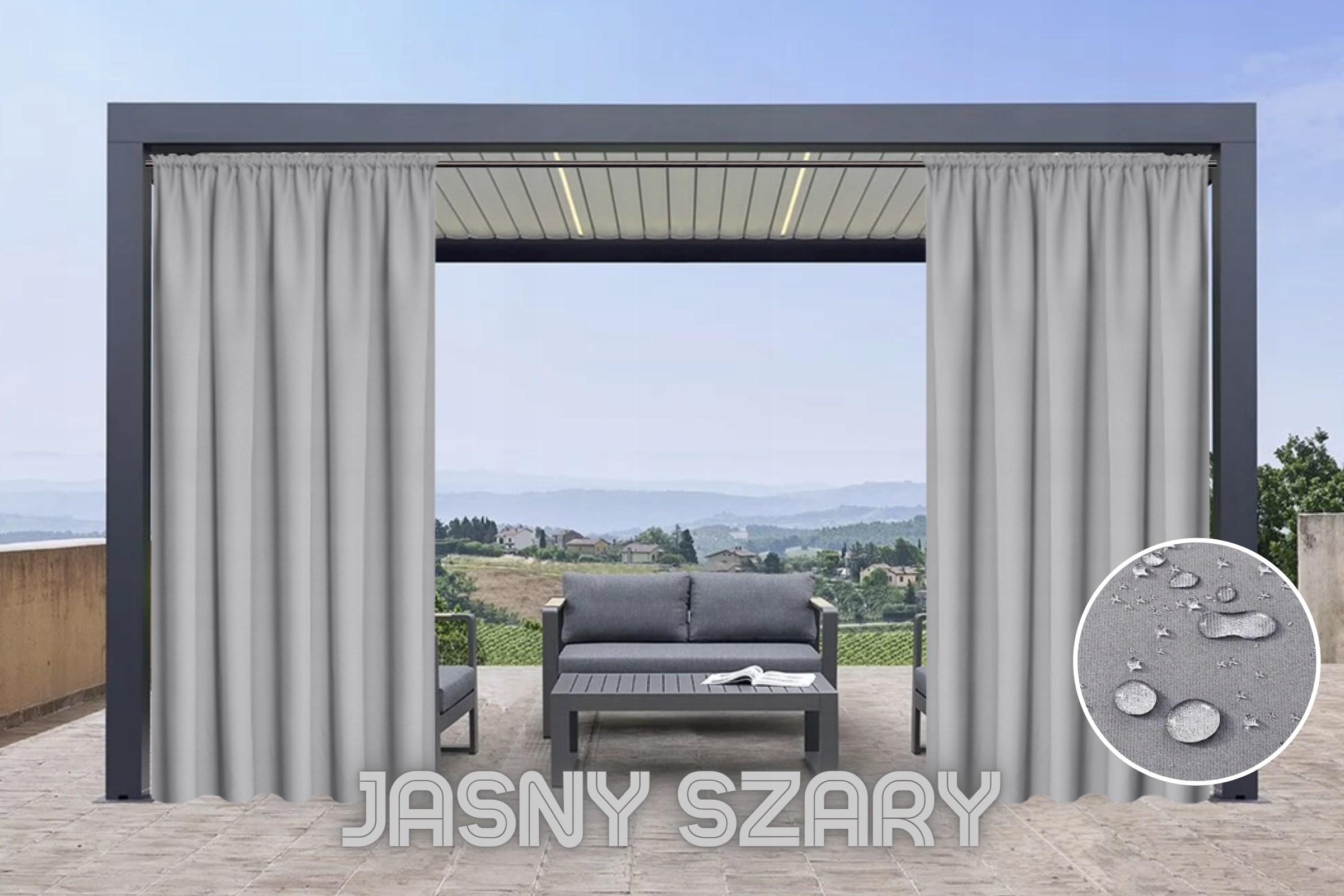 ZASŁONA WODOODPORNA 240X155 NA OGRÓD TARAS BALKON Kod producenta ZASŁONA OGRODOWA 2,4 TUNEL ŻABKI TARAS