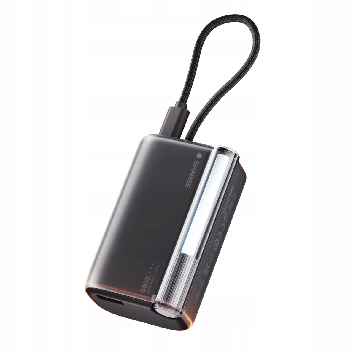 Powerbanka Sharge Flow 3 10000mAh 100W Usb-c kabel Černá Rychlé nabíjení