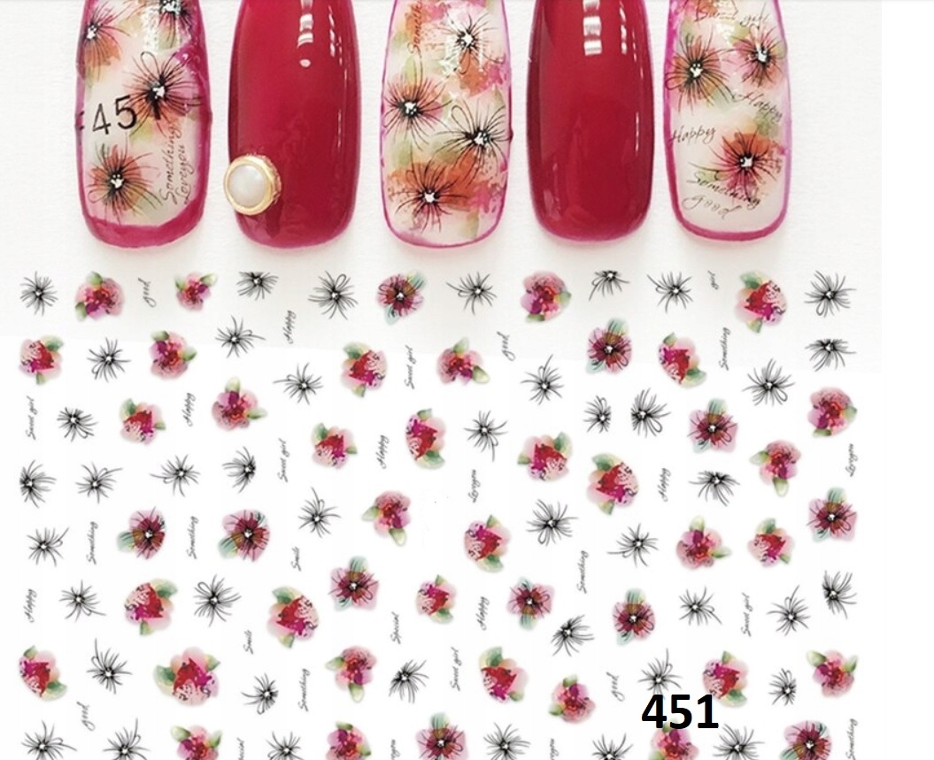 NAKLEJKI NA PAZNOKCIE SAMOPRZYLEPNE 3D