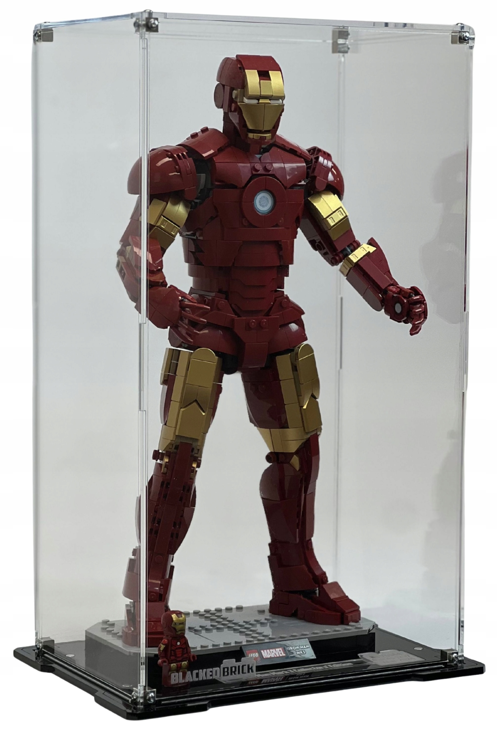 Vitrína Blacked Brick pre Lego 76344 Marvel Heroes Iron Man Mark 3