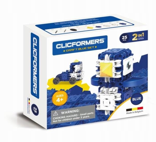 

Klocki konstrukcyjne 2w1 25el. Craft niebieskie