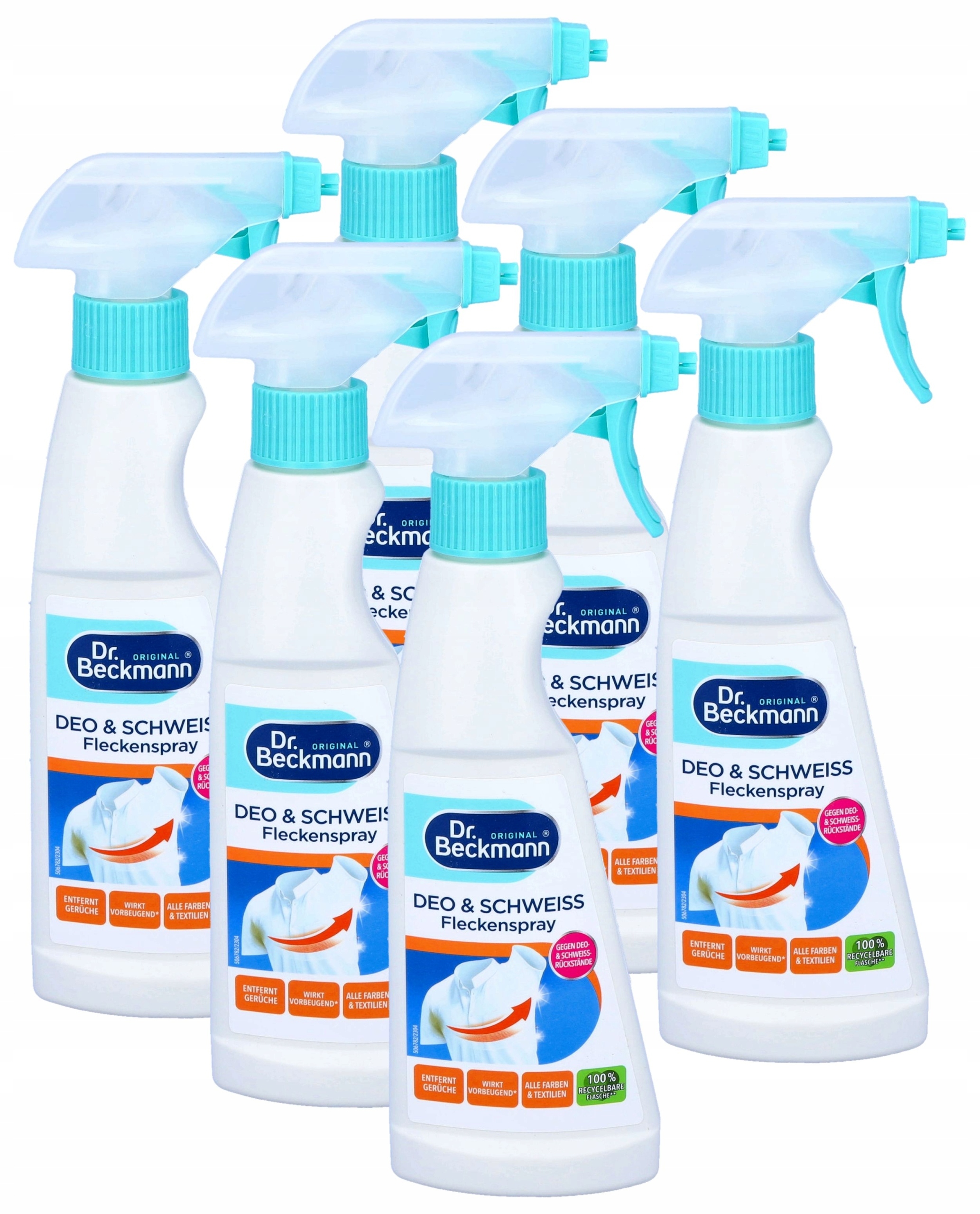 Set 6X Odstraňovač skvrn ve spreji na odolné skvrny, deodorant, pot Dr. Beckman