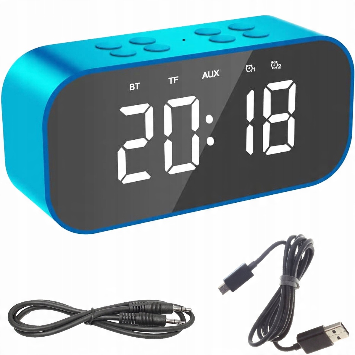 

Budzik Zegarek Cyfrowy Bluetooth Głośnik Lustro