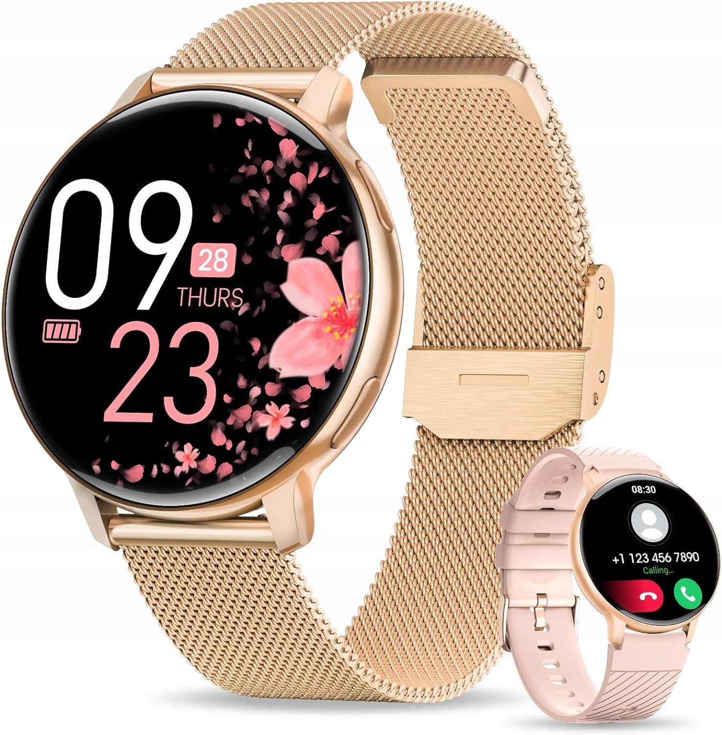 SMARTWATCH ZEGAREK DAMSKI POLSKIE MENU ROZMOWY POWIADOMIENIA SPORT 1.39“ Marka Inna